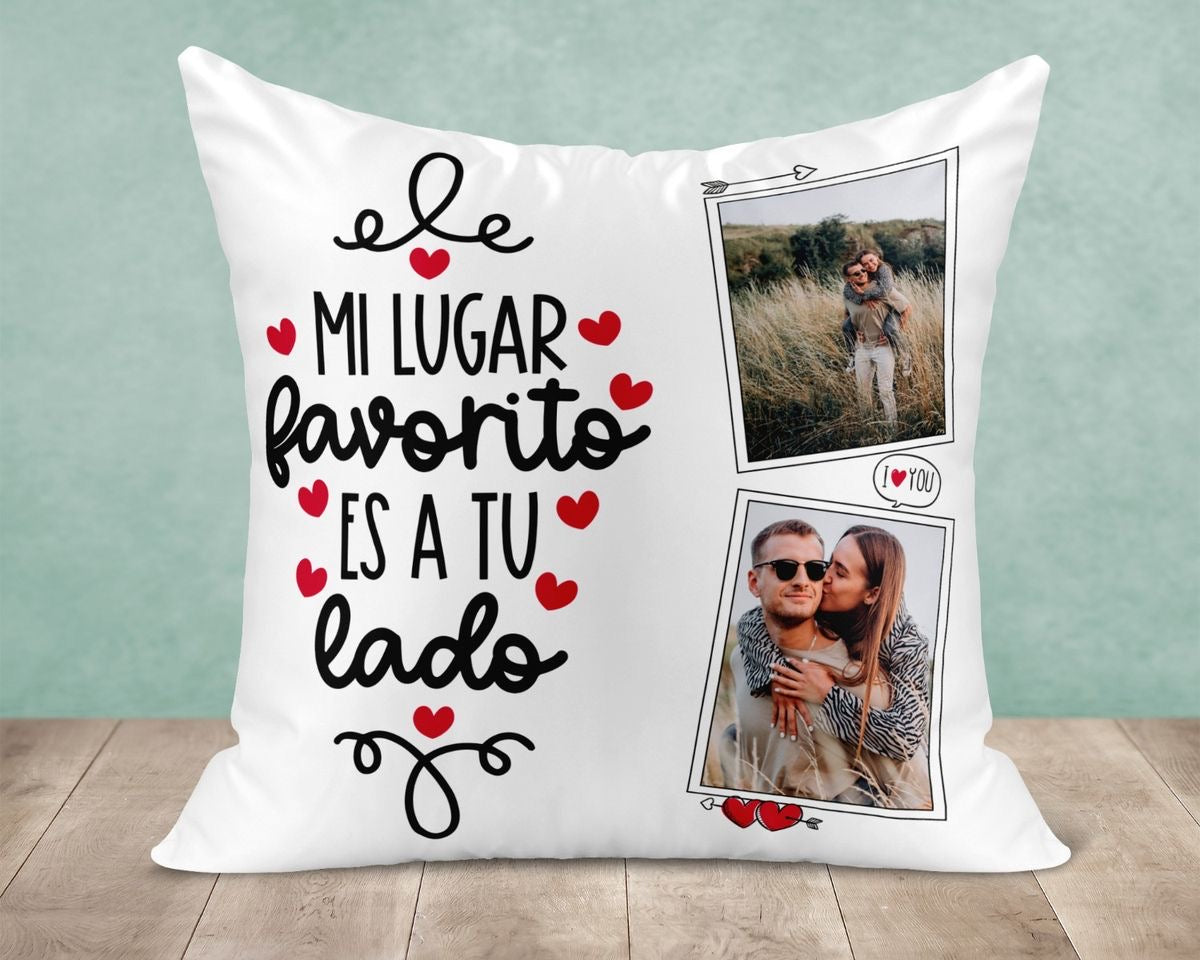 Cojín Personalizado con Foto y Frase 💖 | Regalo Especial