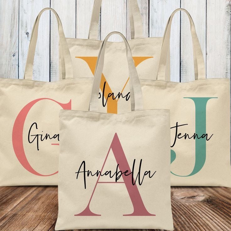 Bolsa de Tela Personalizada 🛍️ | Tote Bag con Nombre, Frase o Diseño